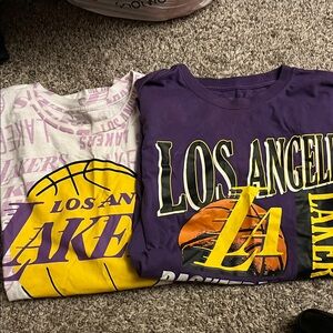 Los Angeles Lakers Kids T-Shirt Set - Purple and White